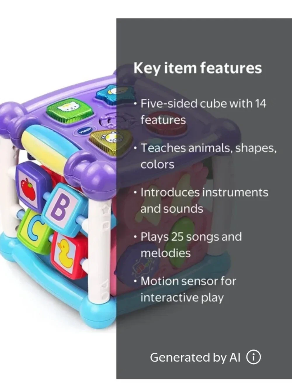 V-Tech Busy Learners Activity Cube - Purple Multi-Activity Learning Toy